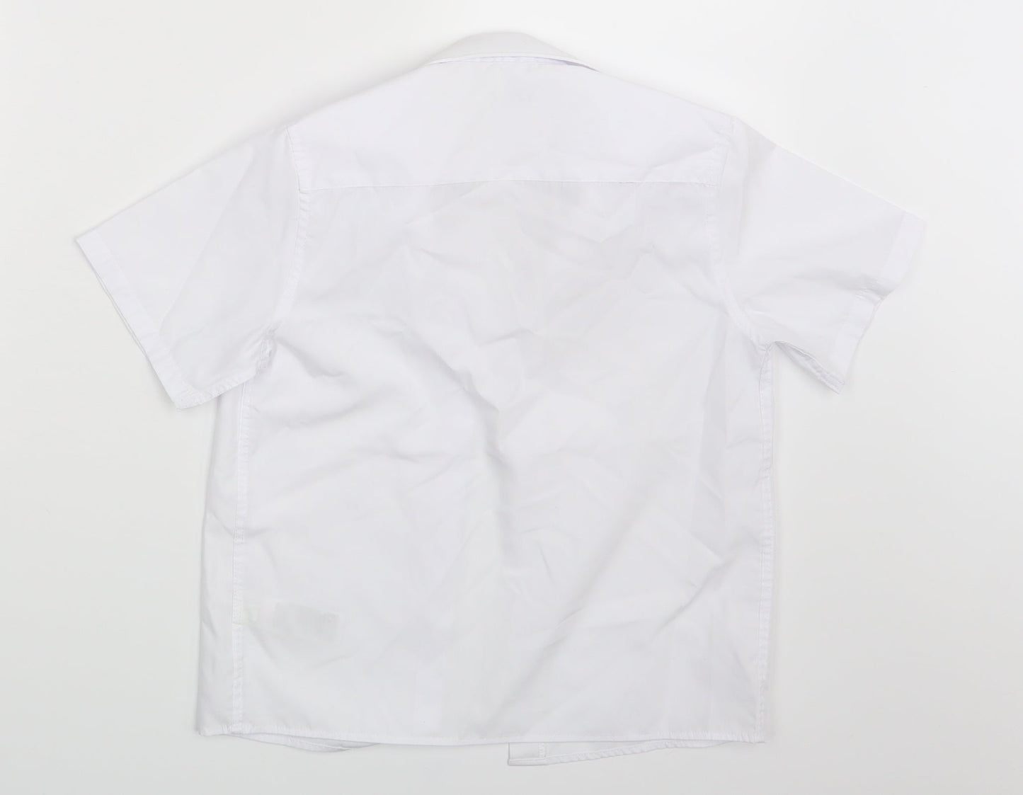 M&S Boys White   Basic Button-Up Size 7-8 Years  - School