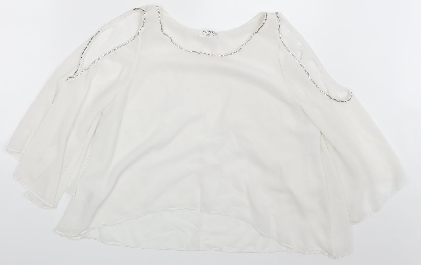 Cherry Koko Womens Ivory   Basic Blouse Size S