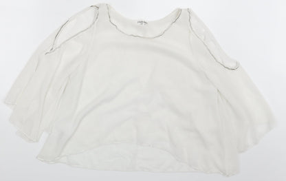 Cherry Koko Womens Ivory   Basic Blouse Size S
