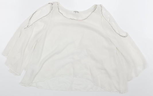 Cherry Koko Womens Ivory   Basic Blouse Size S