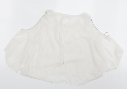 Cherry Koko Womens Ivory   Basic Blouse Size S