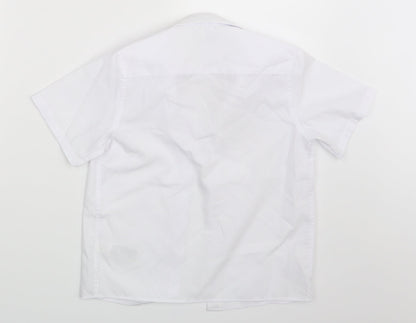 M&S Boys White   Basic Button-Up Size 7-8 Years  - School Wear