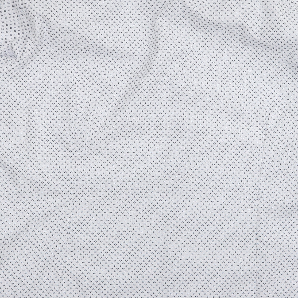 Mens UK Size L burton menswear White  Button-Up Long Sleeve Casual Shirt