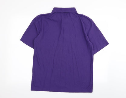 alsico Mens Purple    Polo Size M