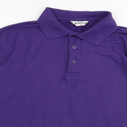 alsico Mens Purple    Polo Size M