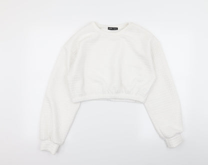 SheIn Womens White   Pullover Jumper Size S