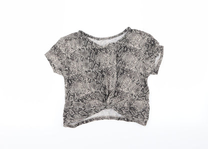 Primark Womens Multicoloured Geometric  Basic T-Shirt Size 6