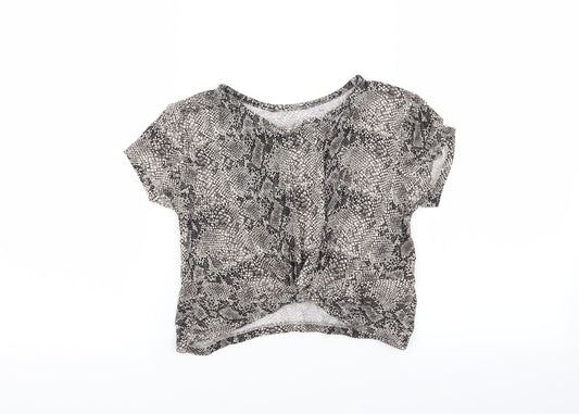 Primark Womens Multicoloured Geometric  Basic T-Shirt Size 6