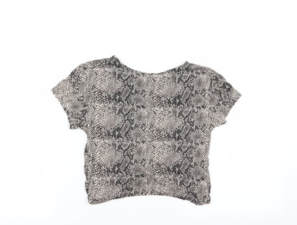 Primark Womens Multicoloured Geometric  Basic T-Shirt Size 6