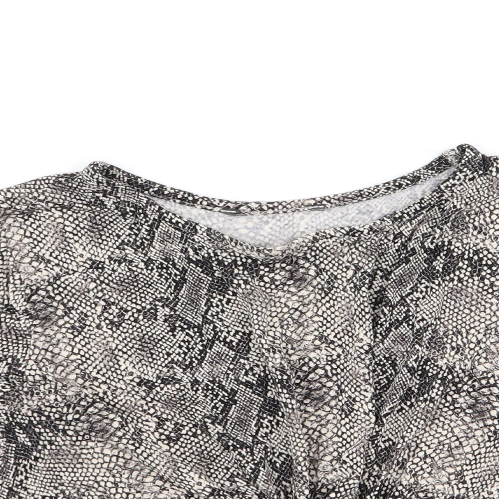 Primark Womens Multicoloured Geometric  Basic T-Shirt Size 6