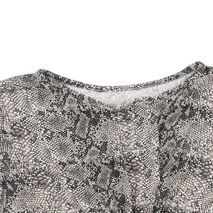 Primark Womens Multicoloured Geometric  Basic T-Shirt Size 6