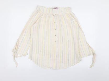 actuel Womens Multicoloured Striped  Basic Blouse Size M