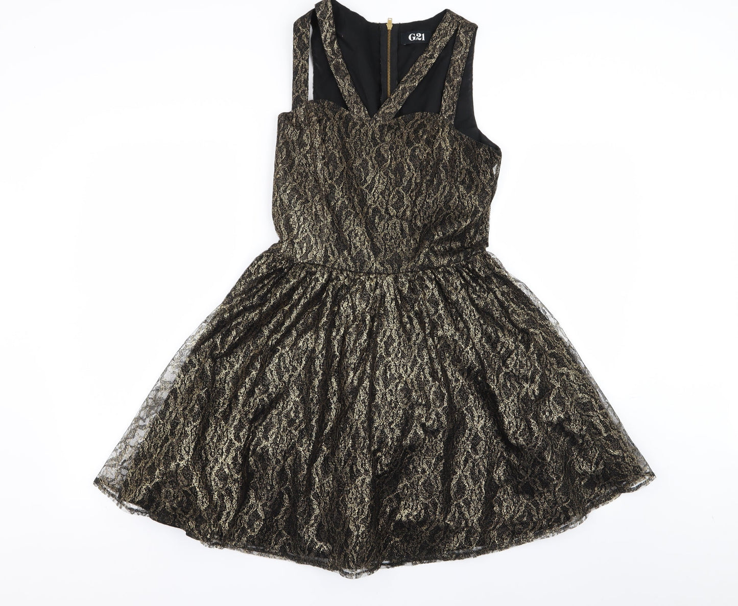 Asda George Womens Multicoloured Geometric  Fit & Flare  Size 8