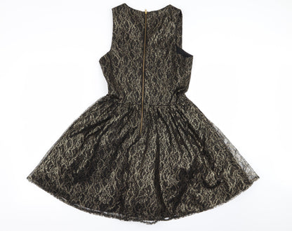 Asda George Womens Multicoloured Geometric  Fit & Flare  Size 8