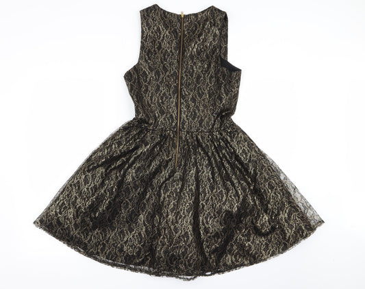 Asda George Womens Multicoloured Geometric  Fit & Flare  Size 8