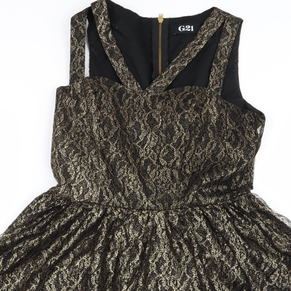 Asda George Womens Multicoloured Geometric  Fit & Flare  Size 8