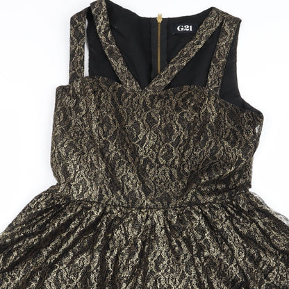 Asda George Womens Multicoloured Geometric  Fit & Flare  Size 8