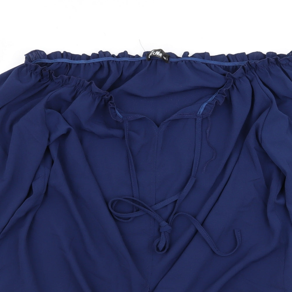 Womens UK Size L chicme Blue Basic Blouse