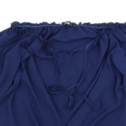 Womens UK Size L chicme Blue Basic Blouse