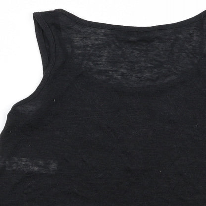 New Look Womens Black Geometric  Basic Tank Size 10