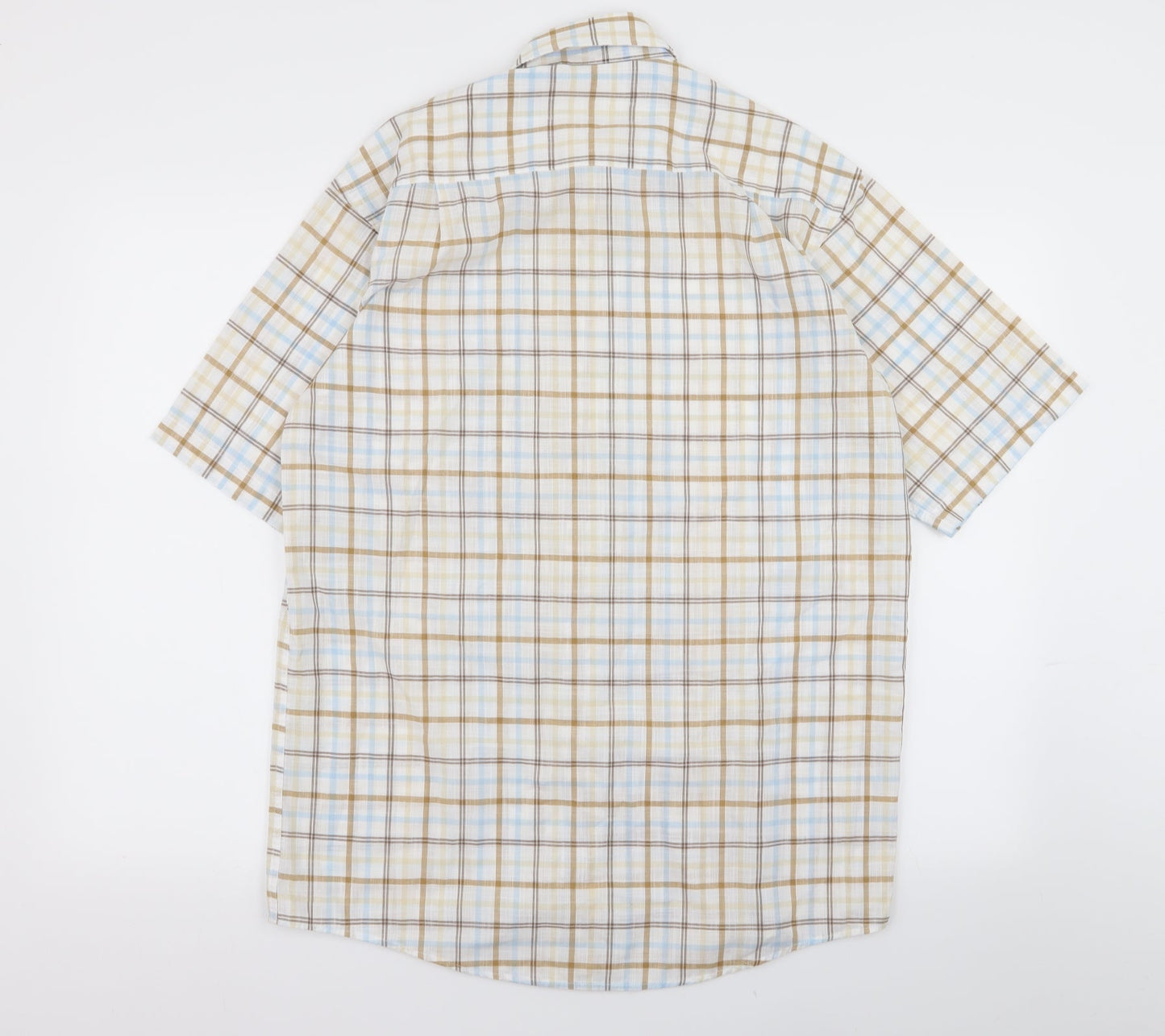 sangan Mens Multicoloured Check   Button-Up Size M