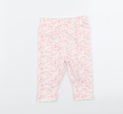Asda George Girls Multicoloured Floral  Jogger Trousers Size 3-6 Months  - leggings