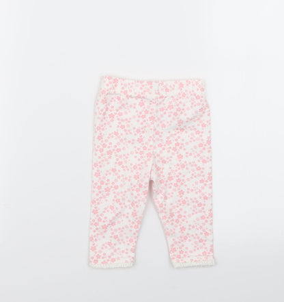 Asda George Girls Multicoloured Floral  Jogger Trousers Size 3-6 Months  - leggings