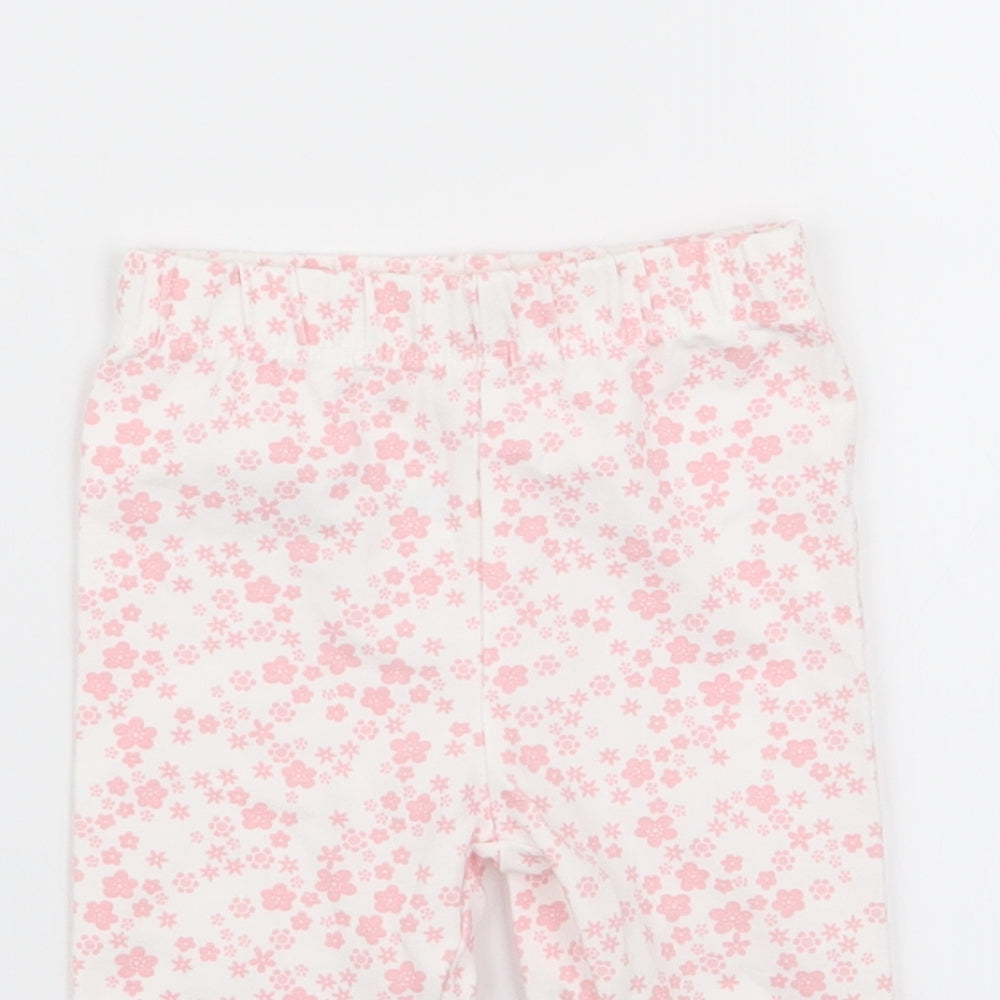 Asda George Girls Multicoloured Floral  Jogger Trousers Size 3-6 Months  - leggings