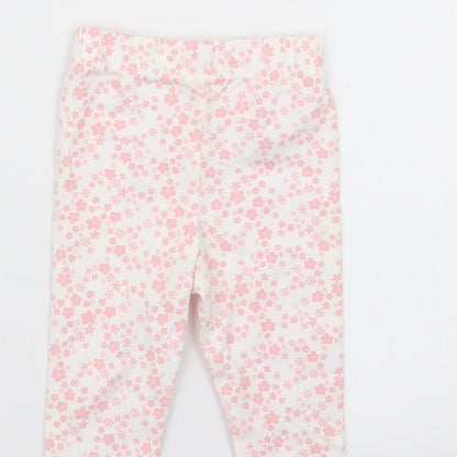 Asda George Girls Multicoloured Floral  Jogger Trousers Size 3-6 Months  - leggings