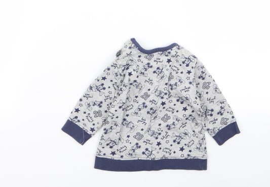 Asda George Boys Multicoloured Geometric  Pullover Jumper Size 0-3 Months  - disney