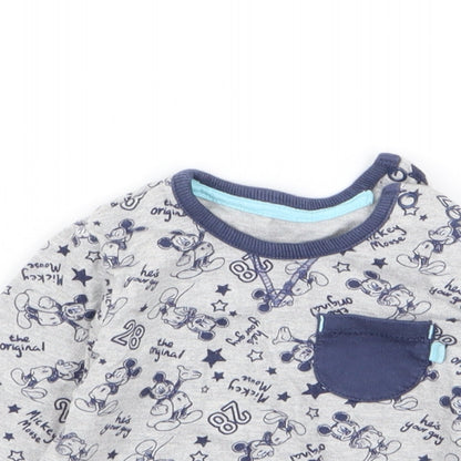 Asda George Boys Multicoloured Geometric  Pullover Jumper Size 0-3 Months  - disney