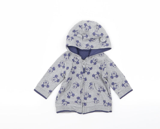 Asda George Boys Multicoloured Geometric  Full Zip Jumper Size 0-3 Months  - DISNEY