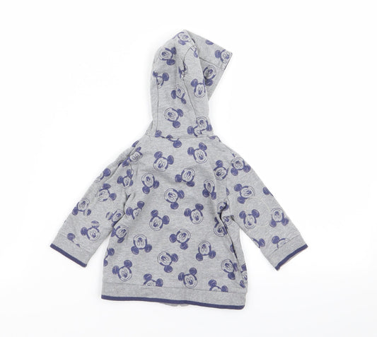 Asda George Boys Multicoloured Geometric  Full Zip Jumper Size 0-3 Months  - DISNEY