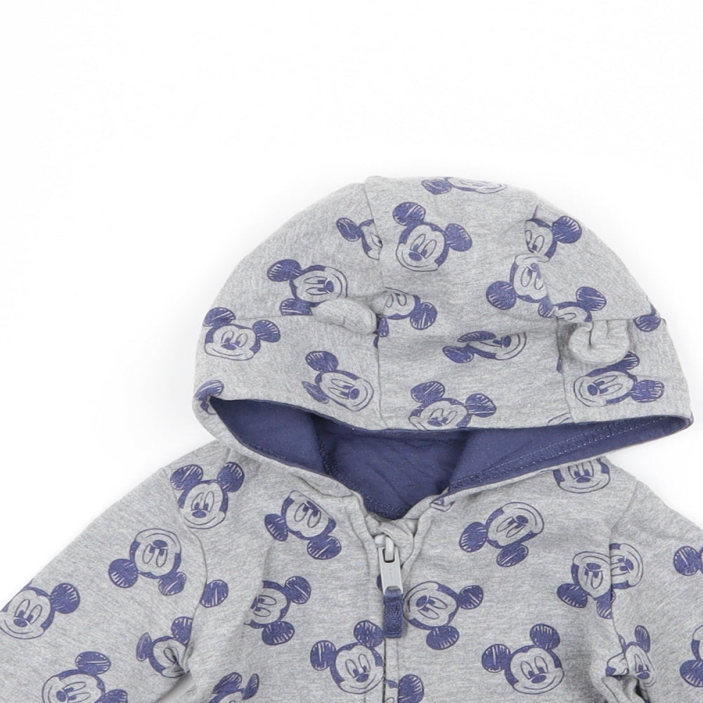 Asda George Boys Multicoloured Geometric  Full Zip Jumper Size 0-3 Months  - DISNEY