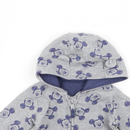 Asda George Boys Multicoloured Geometric  Full Zip Jumper Size 0-3 Months  - DISNEY