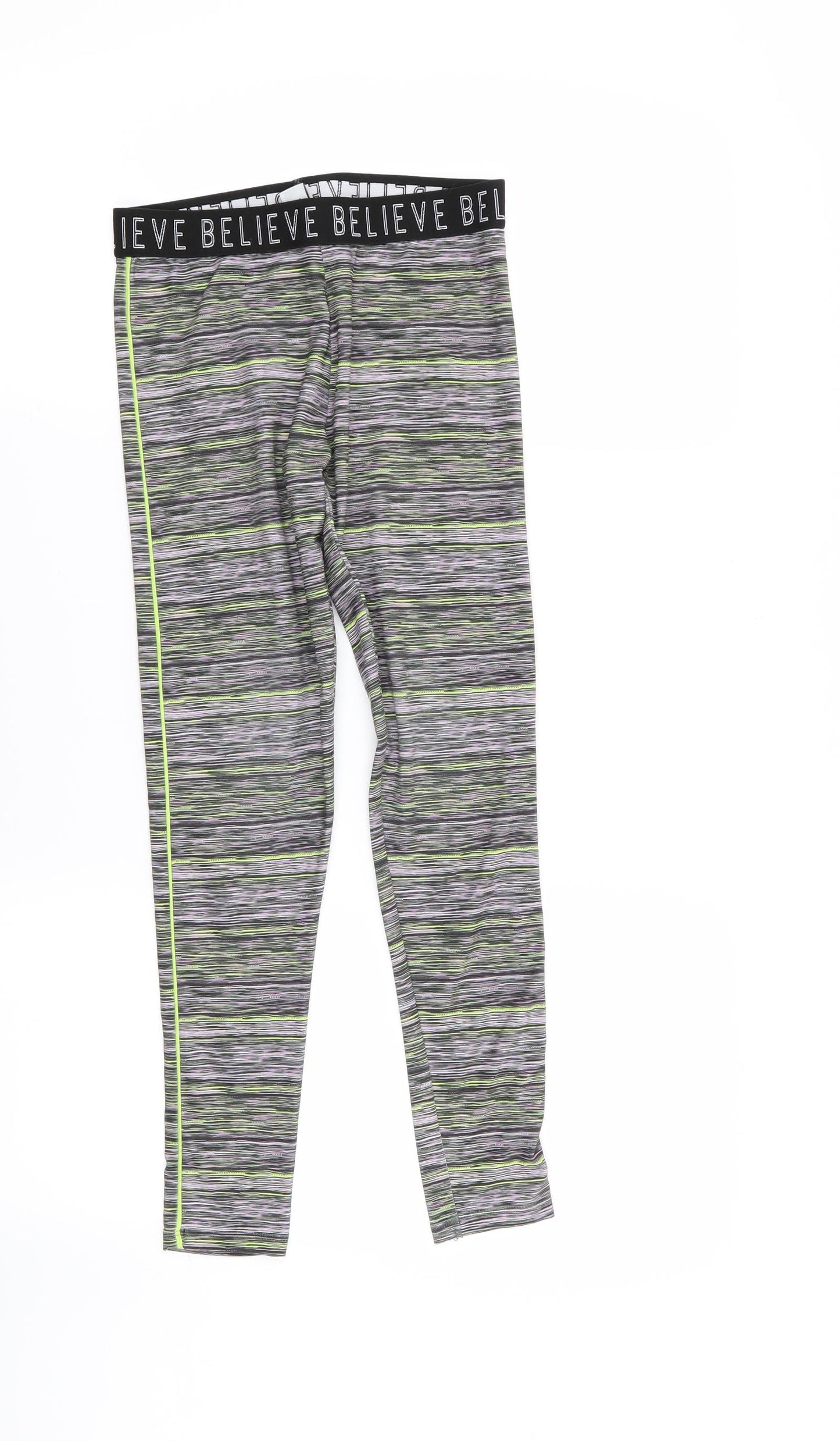 TU Girls Multicoloured Striped  Jegging Trousers Size 11 Years - LEGGINGS
