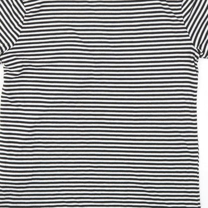 Primark Womens Black Striped  Basic T-Shirt Size 4