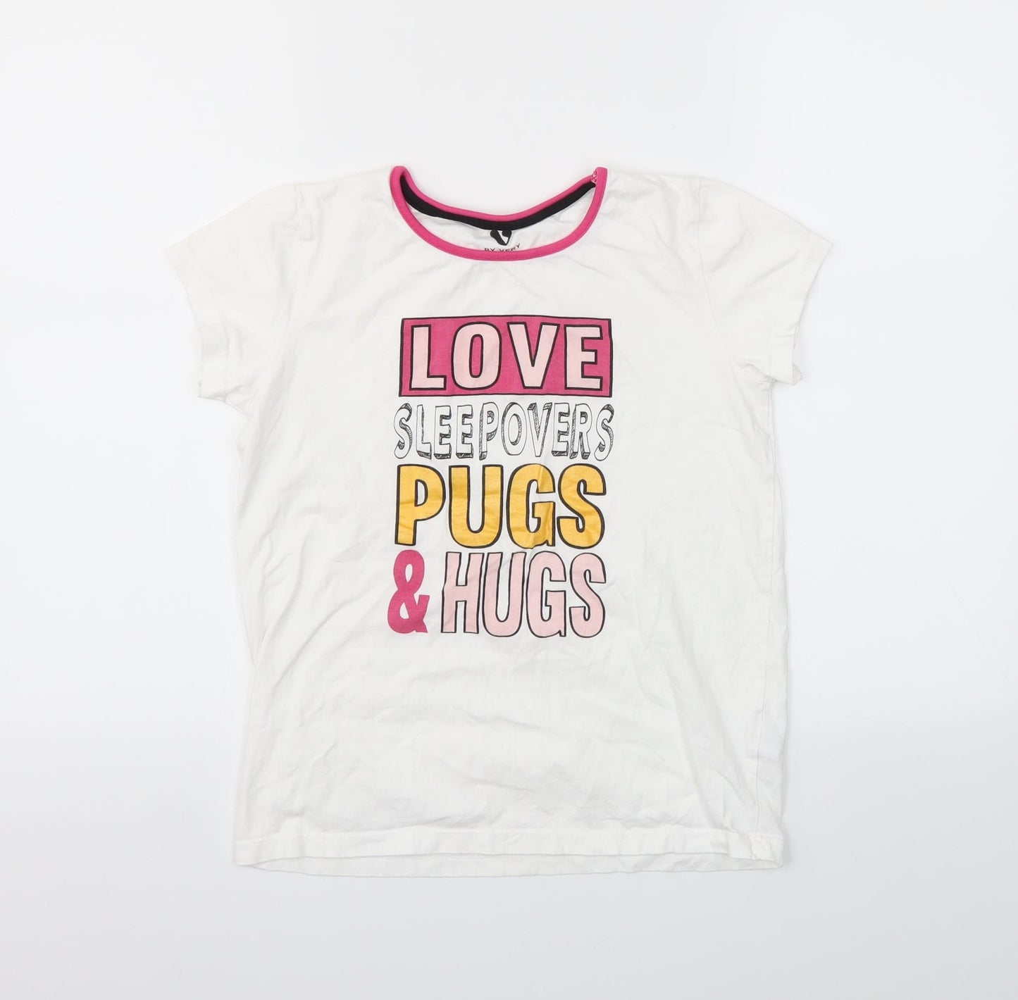 Very Girls White   Top Pyjama Top Size 12 Years