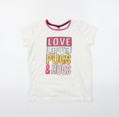 Very Girls White   Top Pyjama Top Size 12 Years