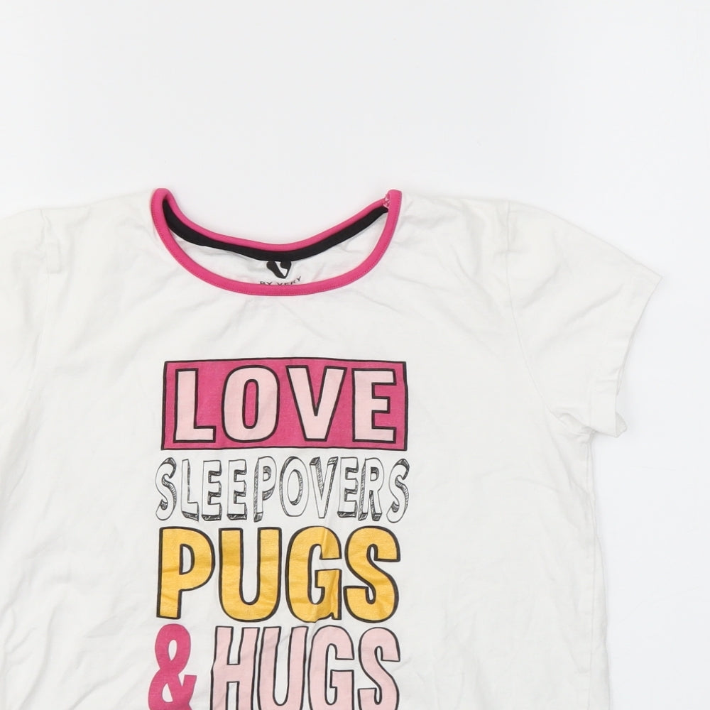 Very Girls White   Top Pyjama Top Size 12 Years