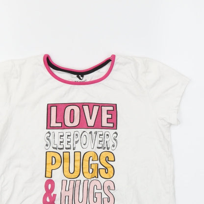 Very Girls White   Top Pyjama Top Size 12 Years