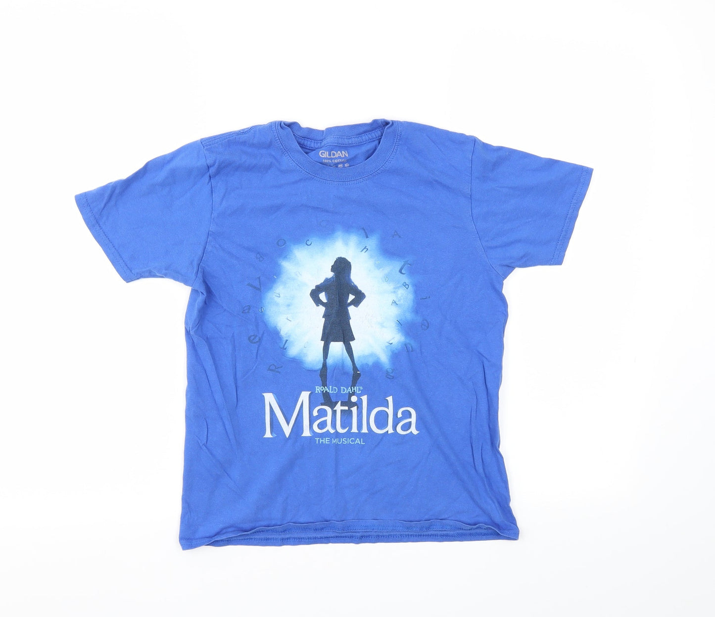 Gildan Girls Blue   Basic T-Shirt Size S