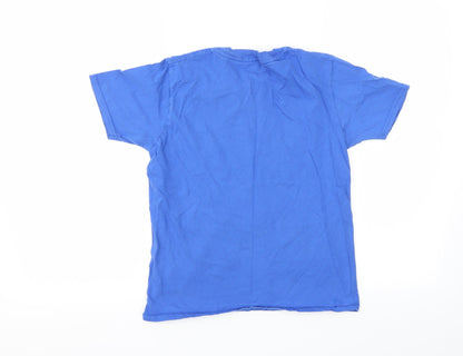 Gildan Girls Blue   Basic T-Shirt Size S
