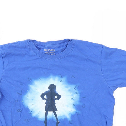 Gildan Girls Blue   Basic T-Shirt Size S