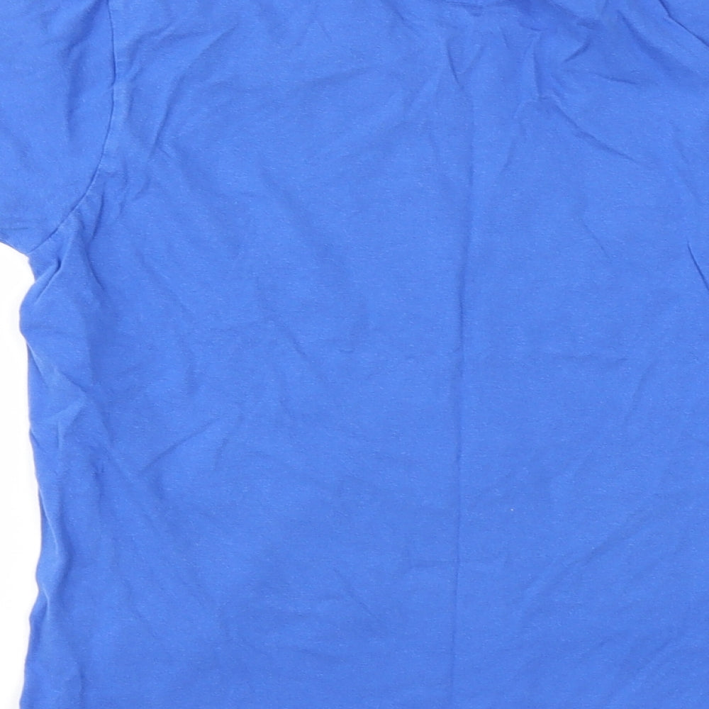 Gildan Girls Blue   Basic T-Shirt Size S