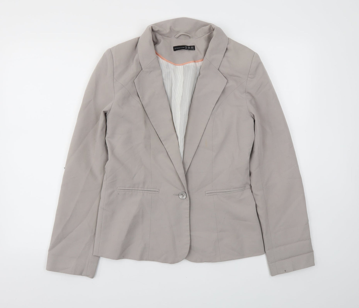 Primark Womens Grey   Jacket Blazer Size 10