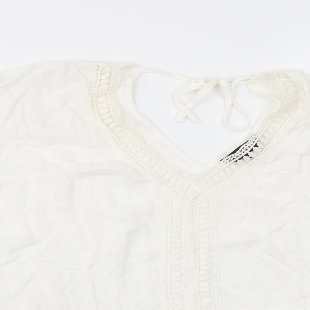 Womens UK Size 12 New Look White Basic T-Shirt