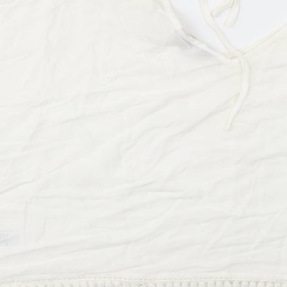 Womens UK Size 12 New Look White Basic T-Shirt