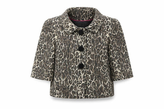 Primark Womens Brown Animal Print  Jacket Blazer Size 10