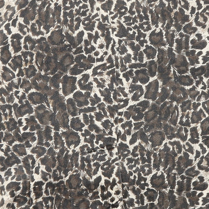 Primark Womens Brown Animal Print  Jacket Blazer Size 10